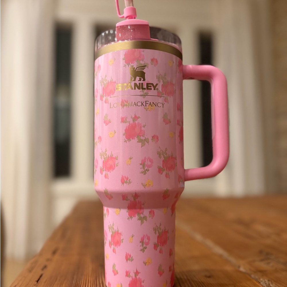 BRAND NEW LoveShackFancy Pink Floral Stanley